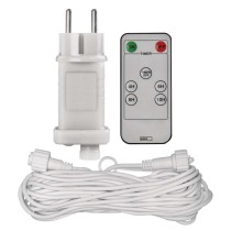 Netzteil mit Fernbedienung und Verlängerungskabel Profi weiß, 10 m 