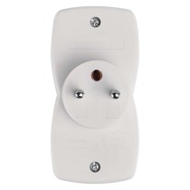 Rozbočovací zásuvka 2×, bílá