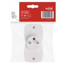 Rozbočovací zásuvka 2×, bílá