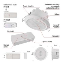 Vezetékes/Vezeték nélküli csengő P57103, beépített