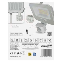 LED reflektor GLARO s pohybovým čidlom, 20 W, biely, IP54, 2000 lm, neutrálna biela