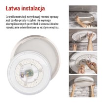 Oprawa LED SABI 30W regulowana CCT, ściemnialna, z pilotem