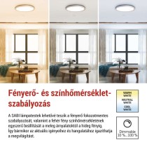 EMOS LED mennyezeti lámpa SABI 30W 1800lm dimm. állítható színhőmérséklet