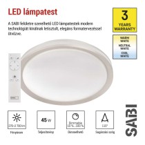 EMOS LED mennyezeti lámpa SABI 45W 2700lm dimm. állítható színhőmérséklet
