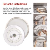 LED Deckenleuchte SABI, rund, 45W, dimmbar, warm/neut./kaltweiß