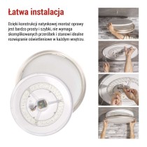 Oprawa LED SABI 45W regulowana CCT, ściemnialna, z pilotem