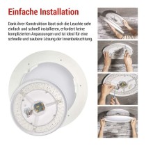 LED Deckenleuchte REMI, rund, 45W, dimmbar, warm/neut./kaltweiß
