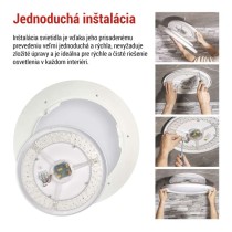 LED prisadené svietidlo REMI, kruhové 45W, stmiev.so zmenou CCT