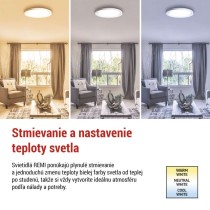 LED prisadené svietidlo REMI, kruhové 45W, stmiev.so zmenou CCT