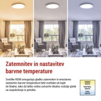 LED stropno svetilo REMI, okroglo, 45W, zatemnilno, nastavljiva CCT