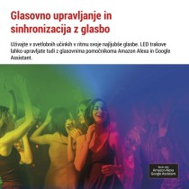 GoSmart Prilagodljiv LED trak NEON bele barve, 5 m, 33 W, RGBICz možnostjo zatemnitve, WiF