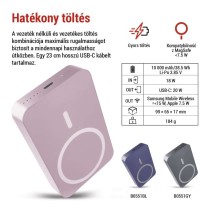 EMOS Powerbank WI 1046, 10 000 mAh, 20 W+Wireless, lazac