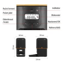 Pet Care barības dozators, 4 l, melns