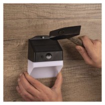 Solární LED svítidlo LUNIS s pohybovým čidlem, černé, neutrální bílá