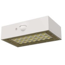 Oprawa LED Garden BRIXO solarna z PIR, 350 lm, NW, biała