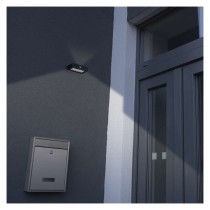 Solární LED svítidlo BRIXO s pohybovým čidlem, černé, neutrální bílá