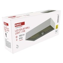 Solární LED svítidlo BRIXO s pohybovým čidlem, bílé, neutrální bílá