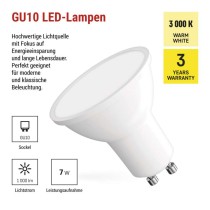 LED Lampe Classic MR16 Weiß/ GU10 / 7 W (72 W) / 1000 lm / WarmWeiß