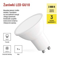 Żarówka LED Classic MR16 / GU10 / 7 W (72 W) / 1000 lm / ciepła biel
