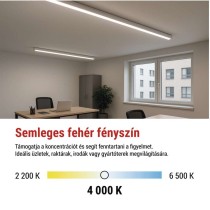 LED lineáris lámpatest PANO 20W, semleges fehér