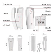 Vezeték nélküli otthoni audio kapucsengő készlet H1088, 1 résztvevő