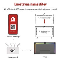 GoSmart Ambientna LED RGB osvetlitev za TV 65“ (164 cm)