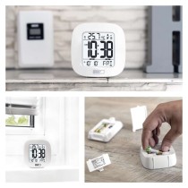 Digitālais termometrs, bezvadu sensors, modinātājs, datums E0127