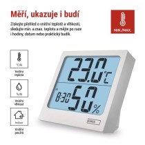 Digitální teploměr s vlhkoměrem E0114N