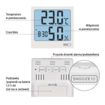 Termometr z higrometrem E0114N