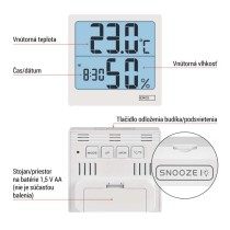 Digitálny teplomer s vlhkomerom E0114N