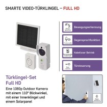 GoSmart Drahtlose Video-Türklingel IP-09D mit WiFi und Solarpanel, batteriebetrieben