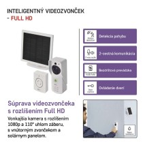 GoSmart Domový bezdrôtový batériový videozvonček IP-09D s WiFi a solárnym panelom