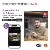 GoSmart Drahtlose Video-Türklingel IP-09D mit WiFi und Solarpanel, batteriebetrieben