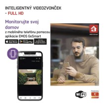 GoSmart Domový bezdrôtový batériový videozvonček IP-09D s WiFi a solárnym panelom