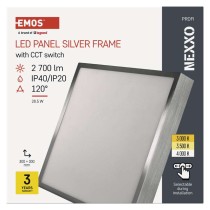 Panel LED natynkowy NEXXO, kwadrat, srebrny, 28,5W, CCT
