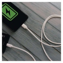 Nabíjací a dátový kábel USB-C 2.0 / USB-C 2.0, 1 m, biely