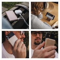 Power bank EMOS WI 1031, 10 000 mAh, 20 W + wireless, ružovo-zlatá