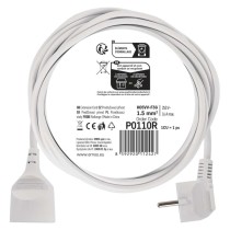 Przedłużacz 10 m / 1 gniazdo / biały / PVC / 1,5 mm2