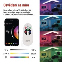 GoSmart LED pásek WiFi 5 m, 22W, 1400lm, RGB/CCT