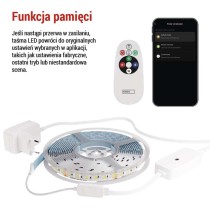 GoSmart Taśma LED 5m, 21W, 1400lm, RGB/CCT, WiFi