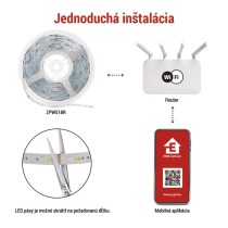 GoSmart LED pásik WiFi 5m, 22W, 1400lm, RGB/CCT