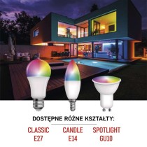 GoSmart Żarówka LED A65 / E27 / 14 W (94 W) / 1 400 lm / RGB / ściemnialna / WiFi