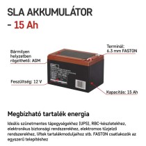 EMOS Vontatás ólomakkumulátor 12 v/15 ah