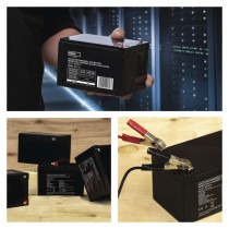 SLA (hermētisks svina un skābes elementu) akumulators, 12 V/15 Ah, Faston, 6,3 mm