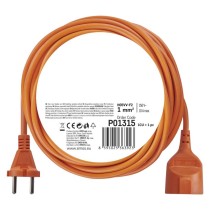 Przedłużacz 15 m / 1 gniazdo / pomarańczowy / PVC / 230 V / 1 mm2