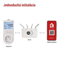 GoSmart Termostat do zásuvky s funkciou digitálneho časovača 2v1 s WiFi