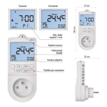 GoSmart Termostat do zásuvky s funkcí digitálního časovače 2v1 s WiFi