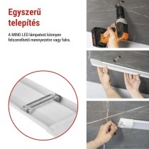 LED lineáris lámpatest MINO 20W, semleges fehér