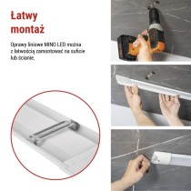 Oprawa liniowa LED MINO 20W, neutralna biel