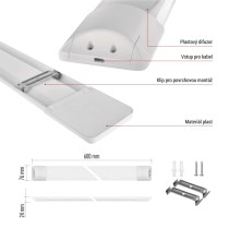 LED lineární svítidlo MINO 20 W, neutrální bílá
